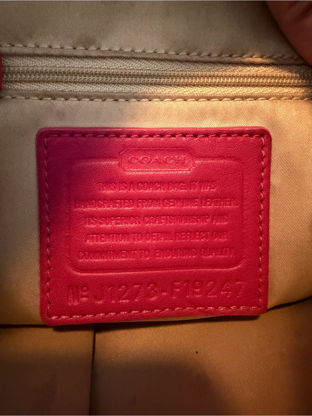 Coach Ashley Leather satchel with Gold Hardware - Picture 6 of 7